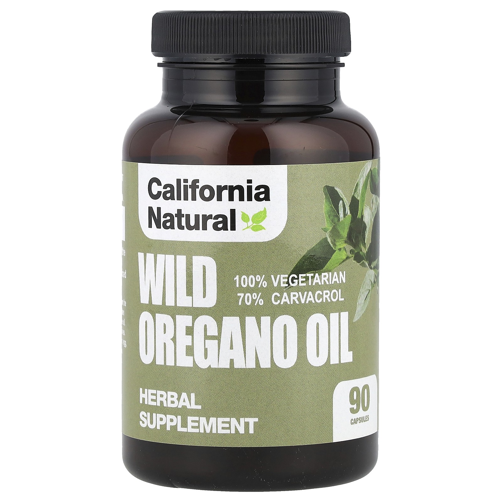 California Natural Wild Oregano Oil 90 Capsules Vegetarian
