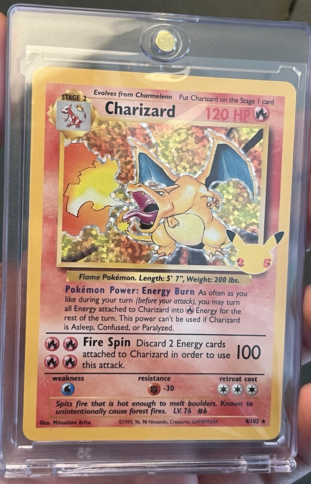 2021 Pokemon Celebrations Charizard Holo 4/102 25th Anniversary Classic