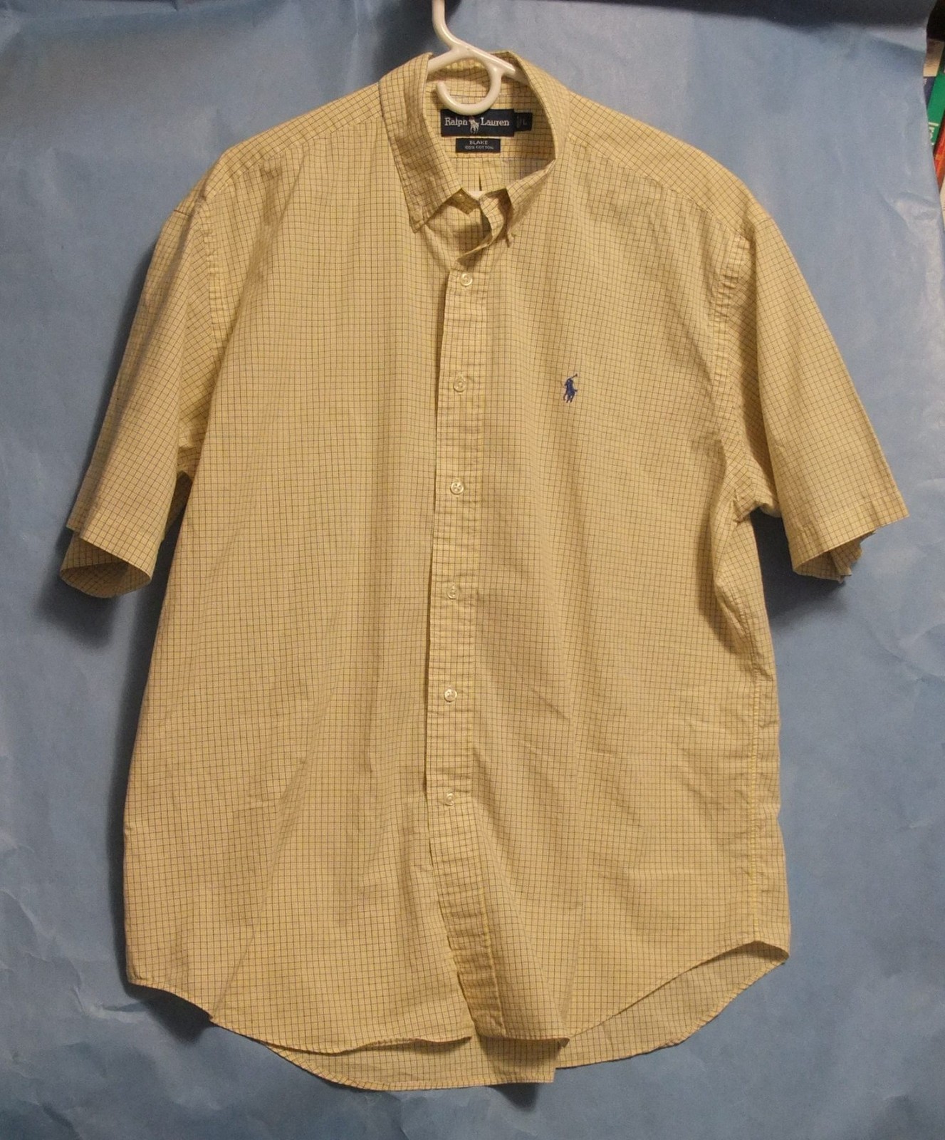 vintage polo ralph lauren button down short sleeve shirt lg