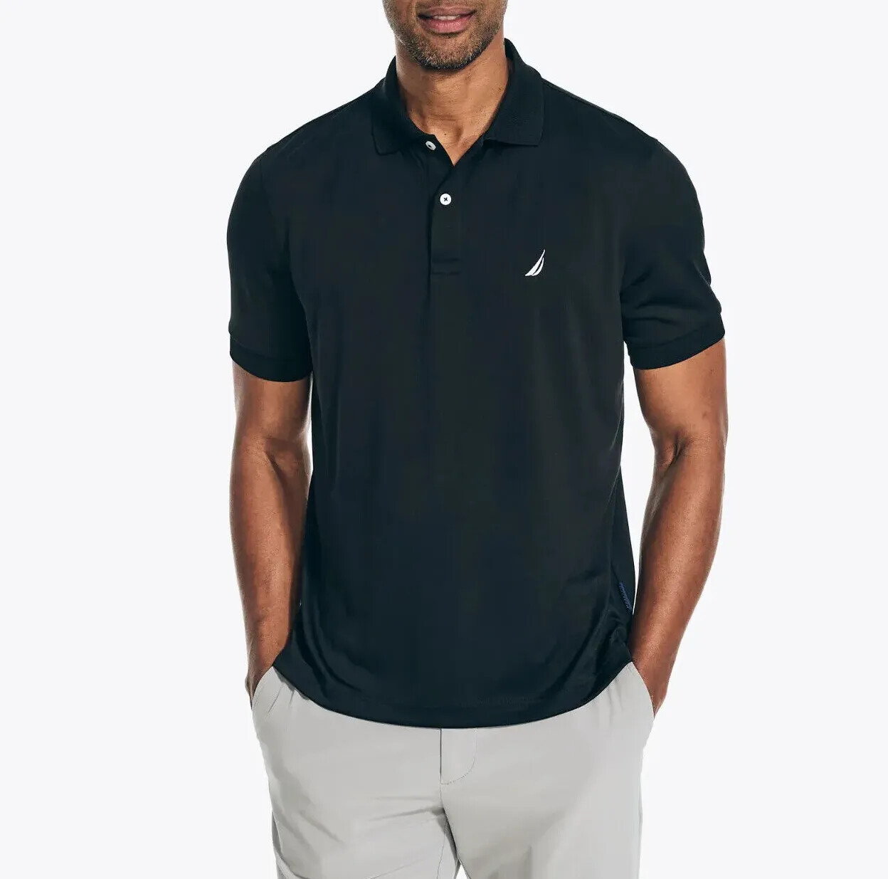 NWT Nautica Mens Navtech Classic Fit Wicking Short Sleeve Performance Polo Shirt