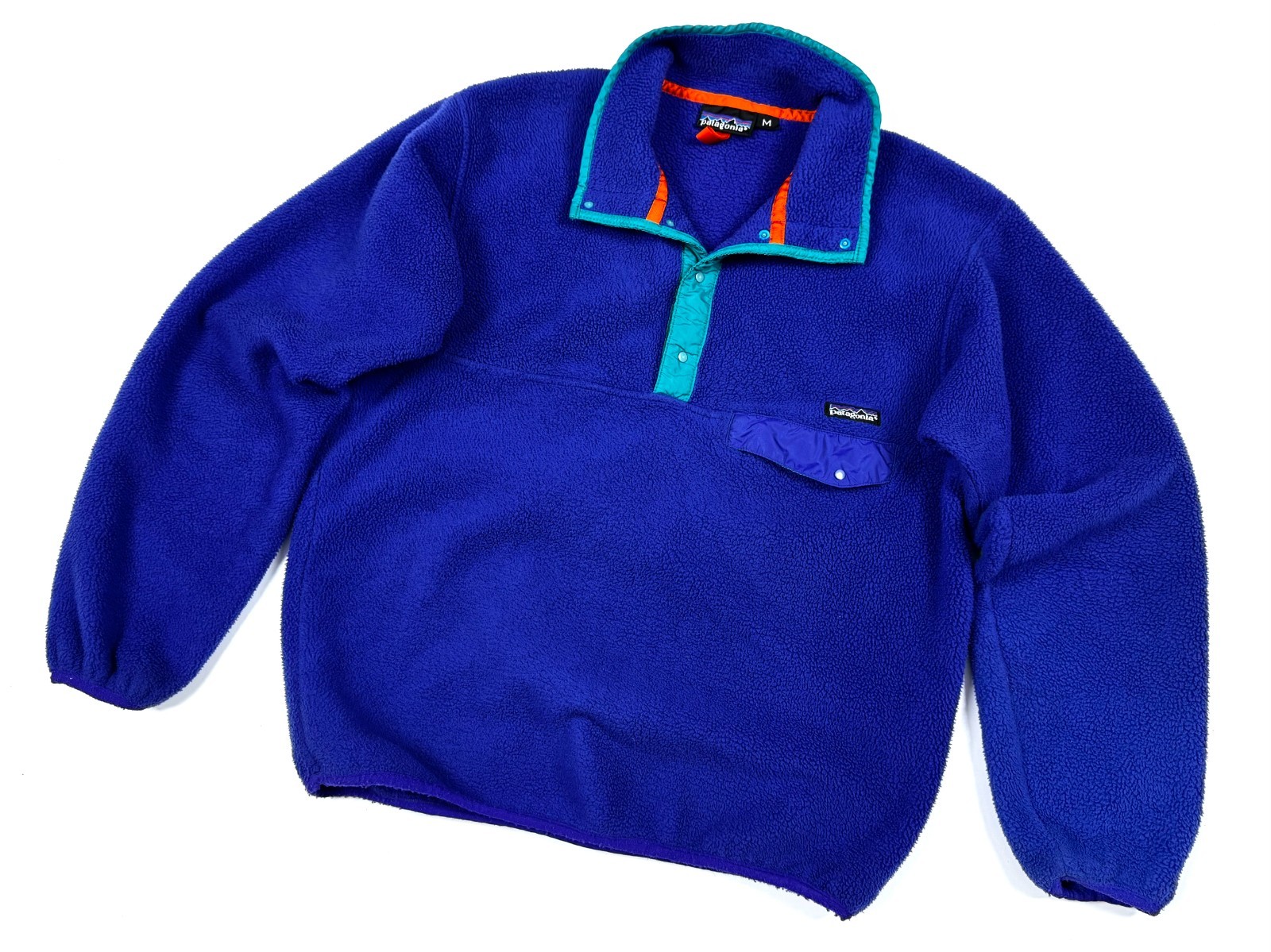 Men\'s PATAGONIA Synchilla Blue Fleece Sweaters Jacket Outdoor Casual Size M/L