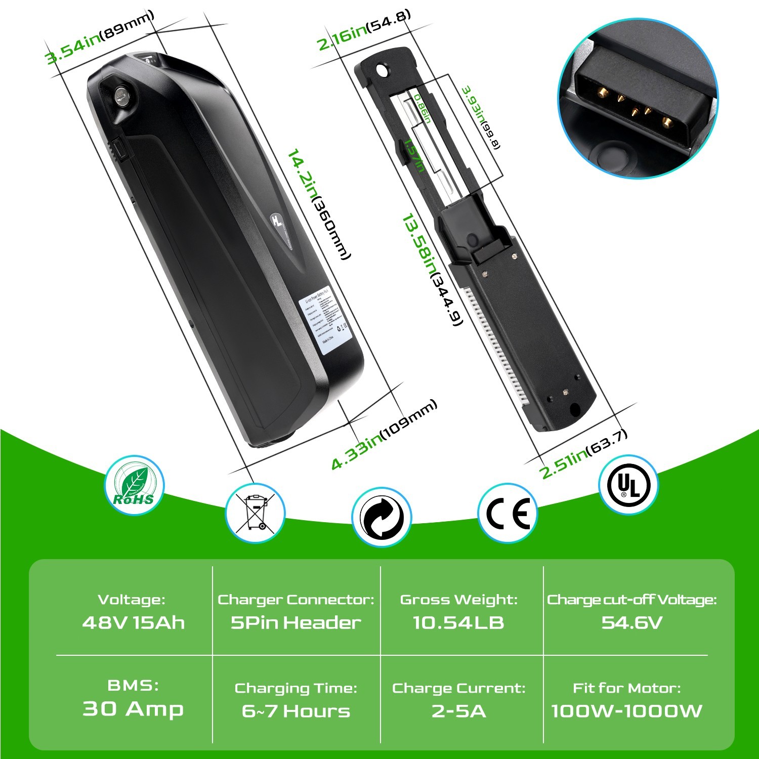52V 48V 36V 10Ah/13Ah/15Ah/20Ah Ebike Lithium Battery For 200W-1800W Motor 52V 48V 36V 10Ah/13Ah/15Ah/20Ah Ebike Lithium Battery For 200W-1800W Motor