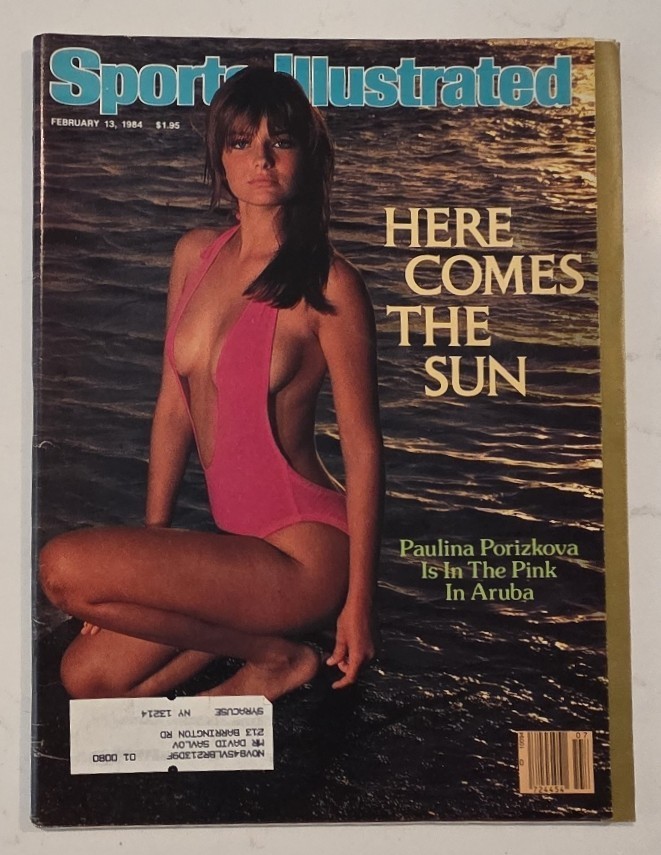 1984 Sports Illustrated February 13th Issue with Mailing Label Paulina Porizkova 1984 Sports Illustrated February 13th Issue with Mailing Label Paulina Porizkova