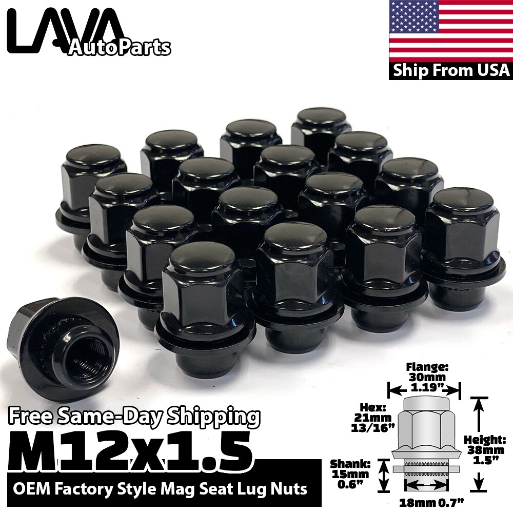 20x Black 12x1.5 OEM Factory Lug Nut Fit Jaguar XE XF XJ XK F-Type C2C35294010