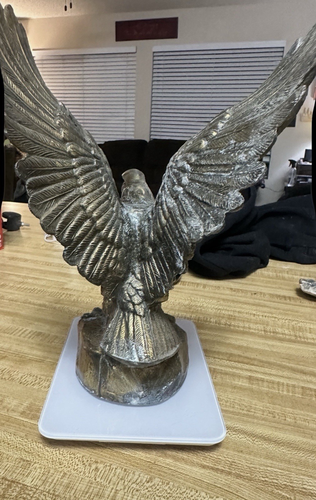 Vintage Cast Metal Bald Eagle Statue Figurine Mid-Century Heavy 3.1 lbs Vintage Cast Metal Bald Eagle Statue Figurine Mid-Century Heavy 3.1 lbs