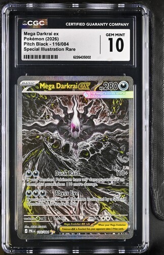 Mega Darkrai ex CGC 10 116/084 Pitch Black Special Illustration Rare Foil ENG Mega Darkrai ex CGC 10 116/084 Pitch Black Special Illustration Rare Foil ENG