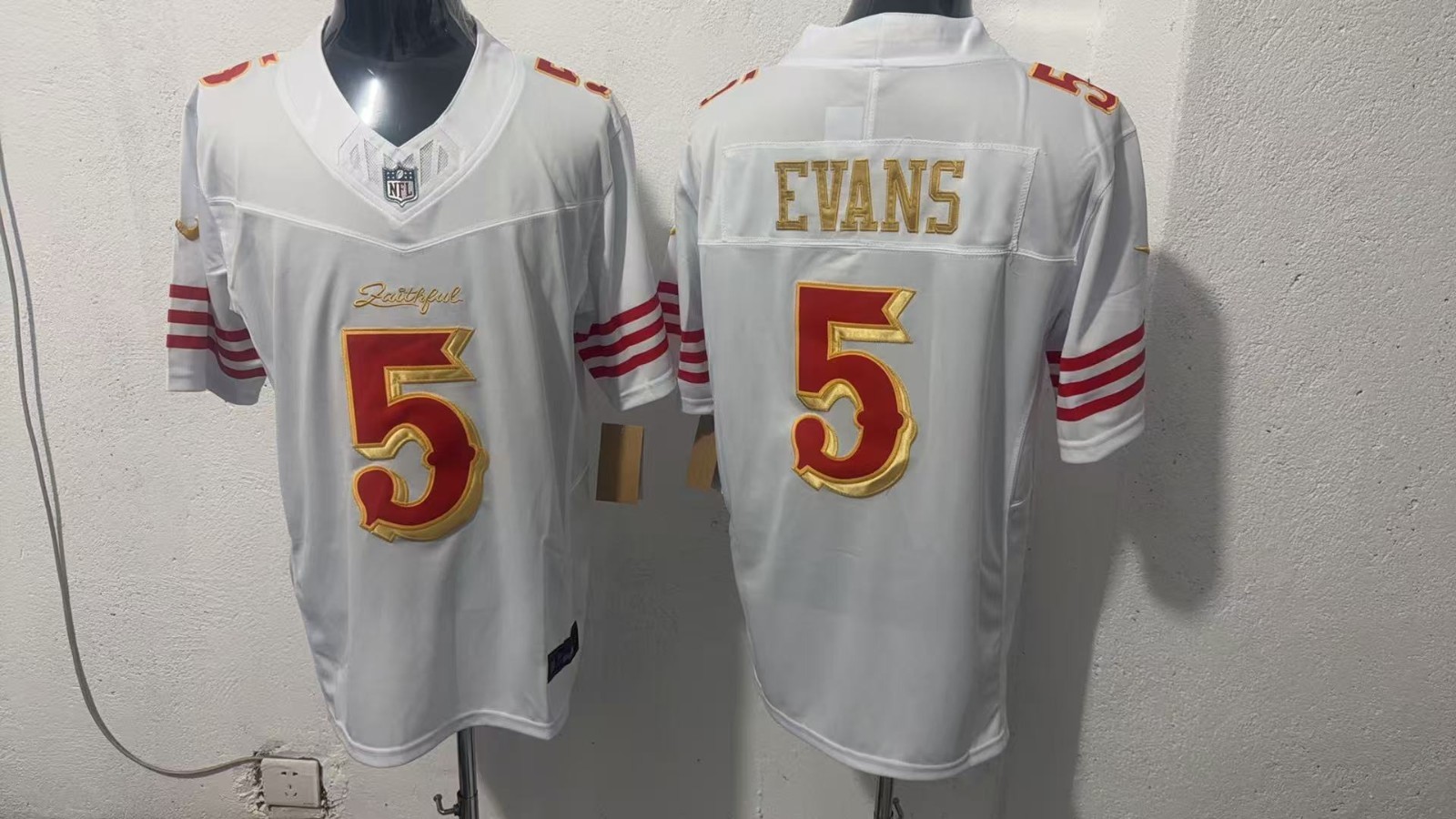  San Francco 49es Mike Evans Jersey #5  Scarlet 2026 Game Jersey Alll Size
