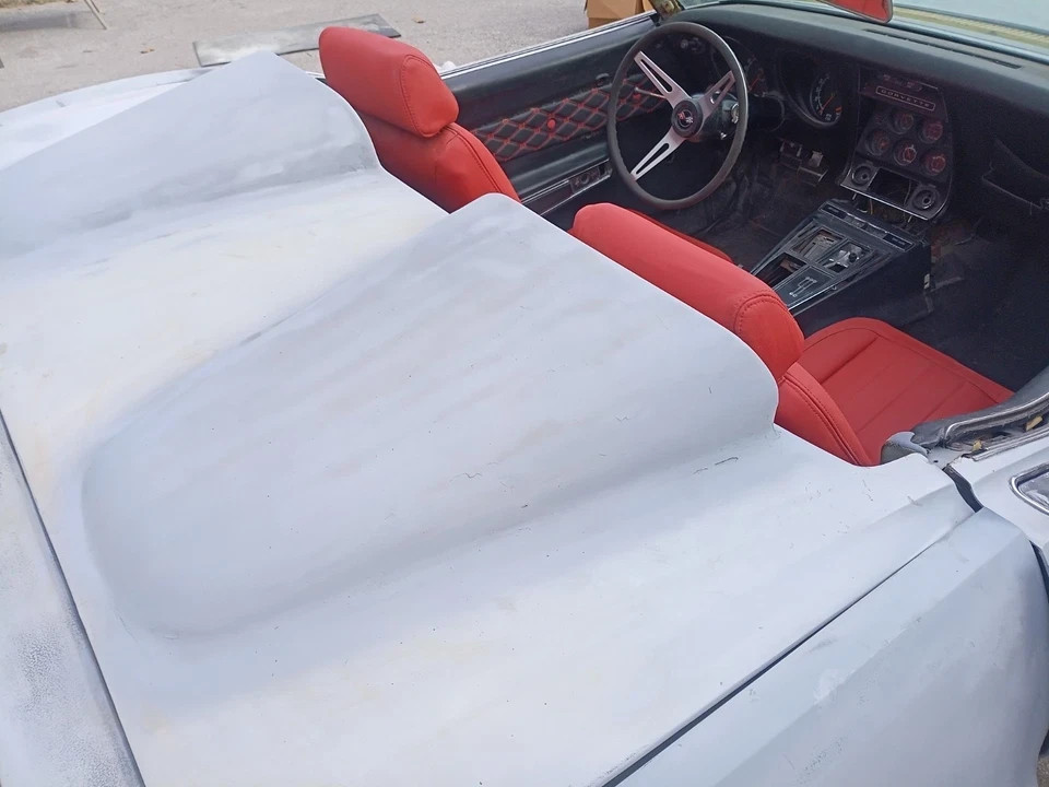Custom c3 corvette convertible Tonneau cover rear trunk deck molded Custom c3 corvette convertible Tonneau cover rear trunk deck molded