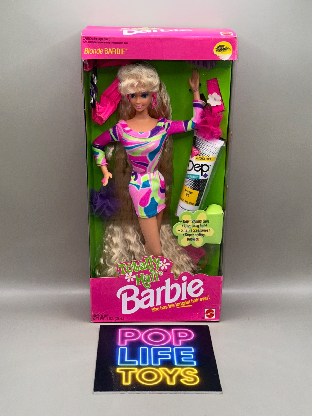 Vintage 1991 Mattel “Totally Hair Barbie- Blonde” #1112 *NRFB*