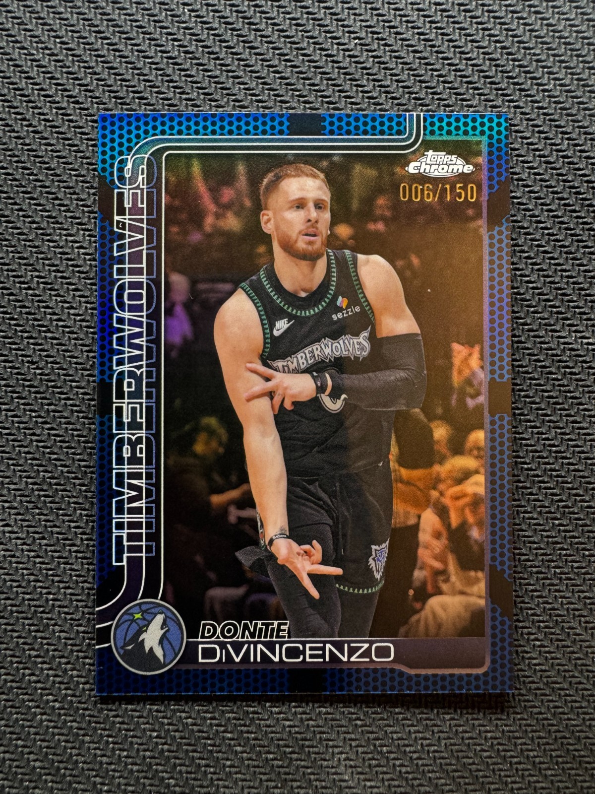 2025-26 Topps Chrome Update Donte DiVincenzo /150 Blue Basketball Refractor#108