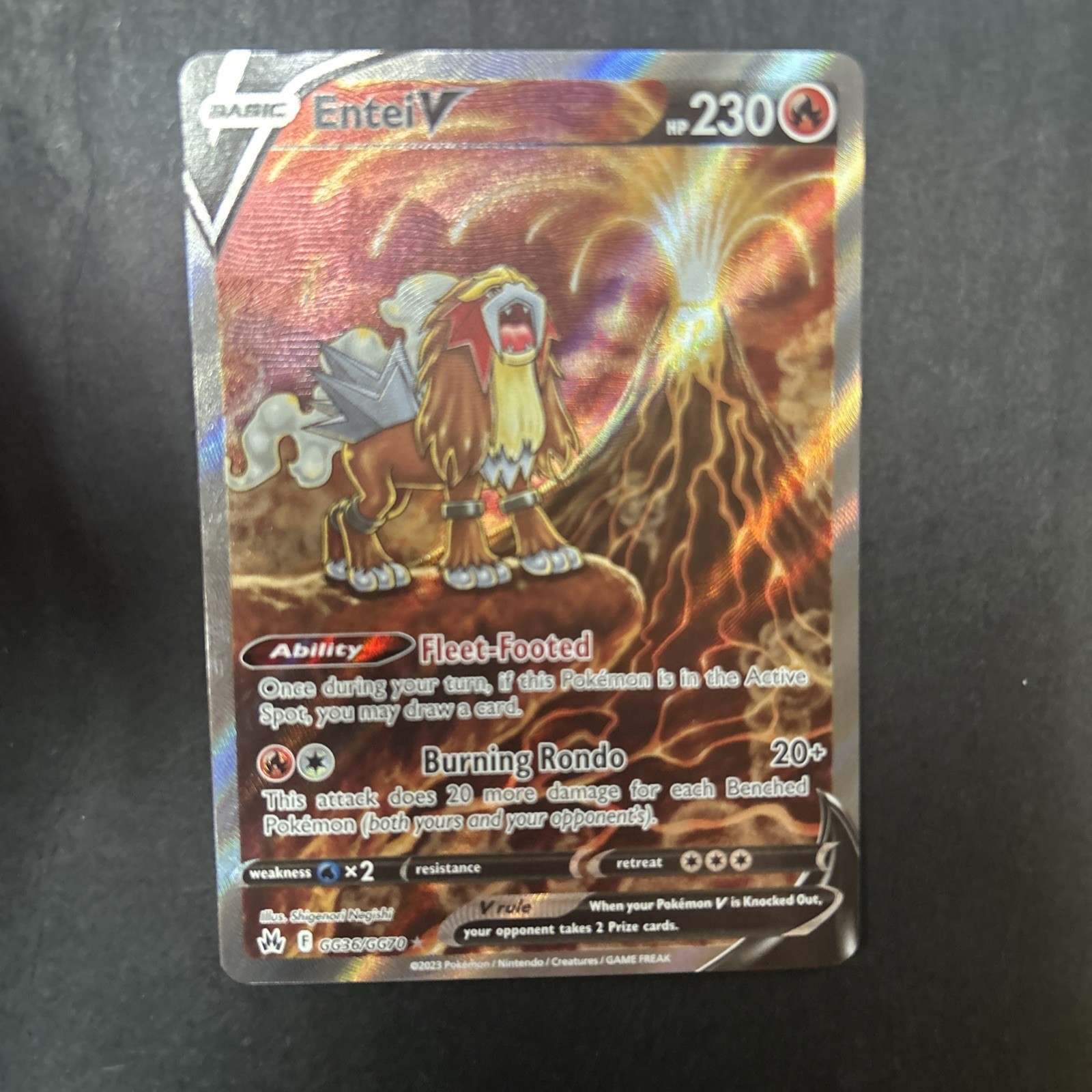 Entei v Galarian Gallery Holo Ultra Rare Pokémon TCG GG36/GG70