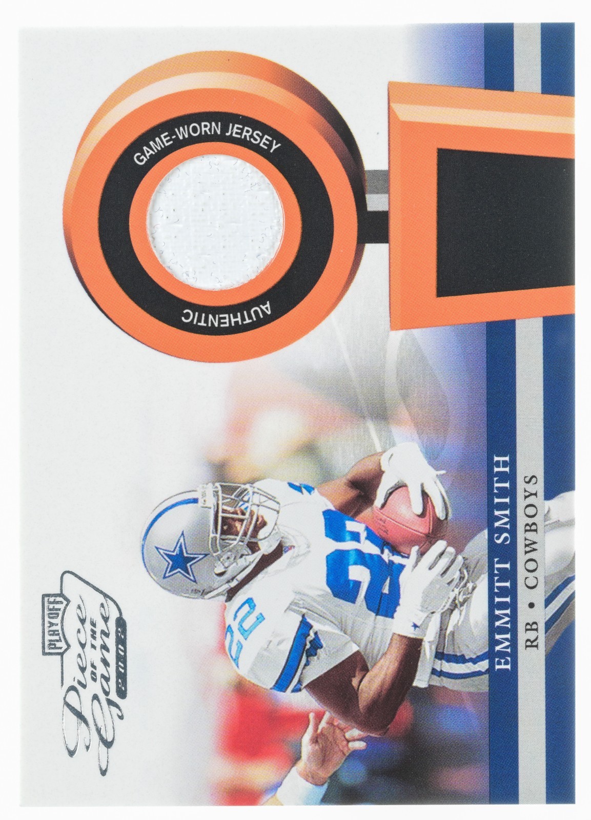 2002 Playoff Piece of the Game - Materials Emmitt Smith #POG-20 Jersey (MEM) 2002 Playoff Piece of the Game - Materials Emmitt Smith #POG-20 Jersey (MEM)