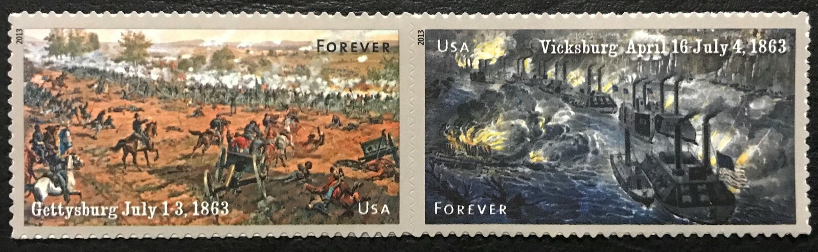 2013 Scott# 4787-88 - Forever - CIVIL WAR - GETTYSBURG - Pair of Stamps - MNH