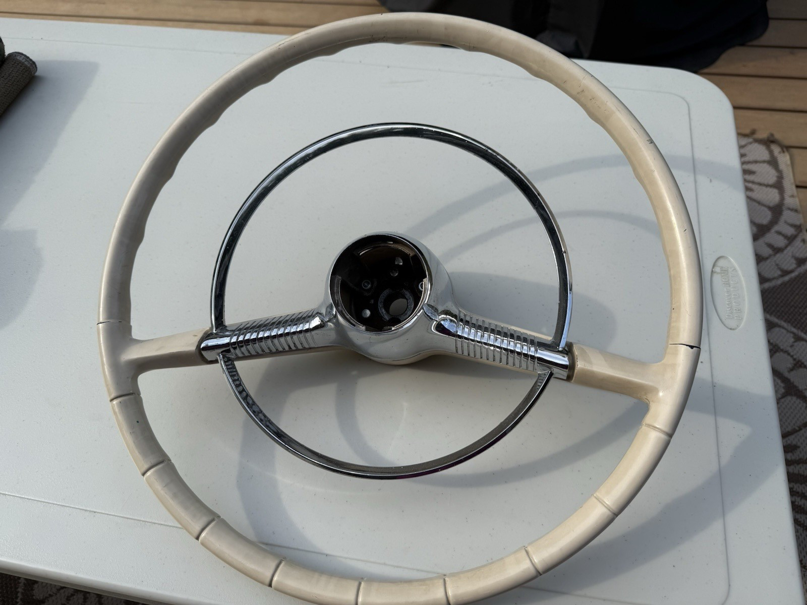 1955-1956 Mopar Plymouth Steering Wheel #1615651 1955-1956 Mopar Plymouth Steering Wheel #1615651