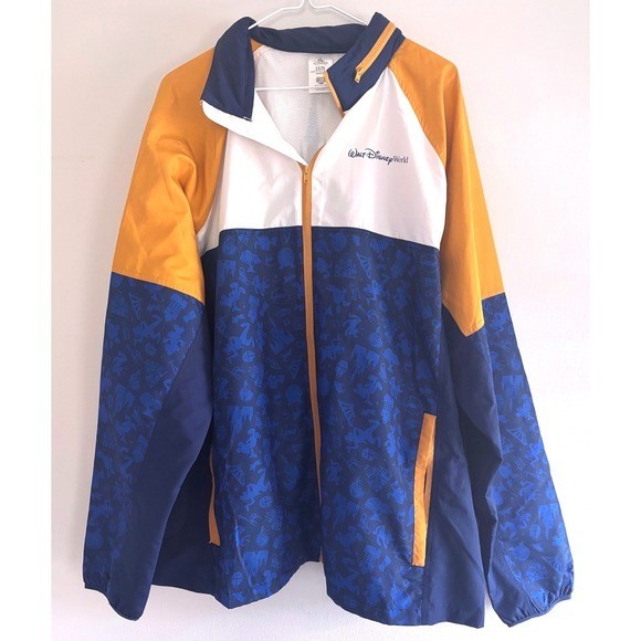 Walt Disney World 50th Anniversary Windbreaker Jacket Mens XXL Blue Gold NWT Walt Disney World 50th Anniversary Windbreaker Jacket Mens XXL Blue Gold NWT