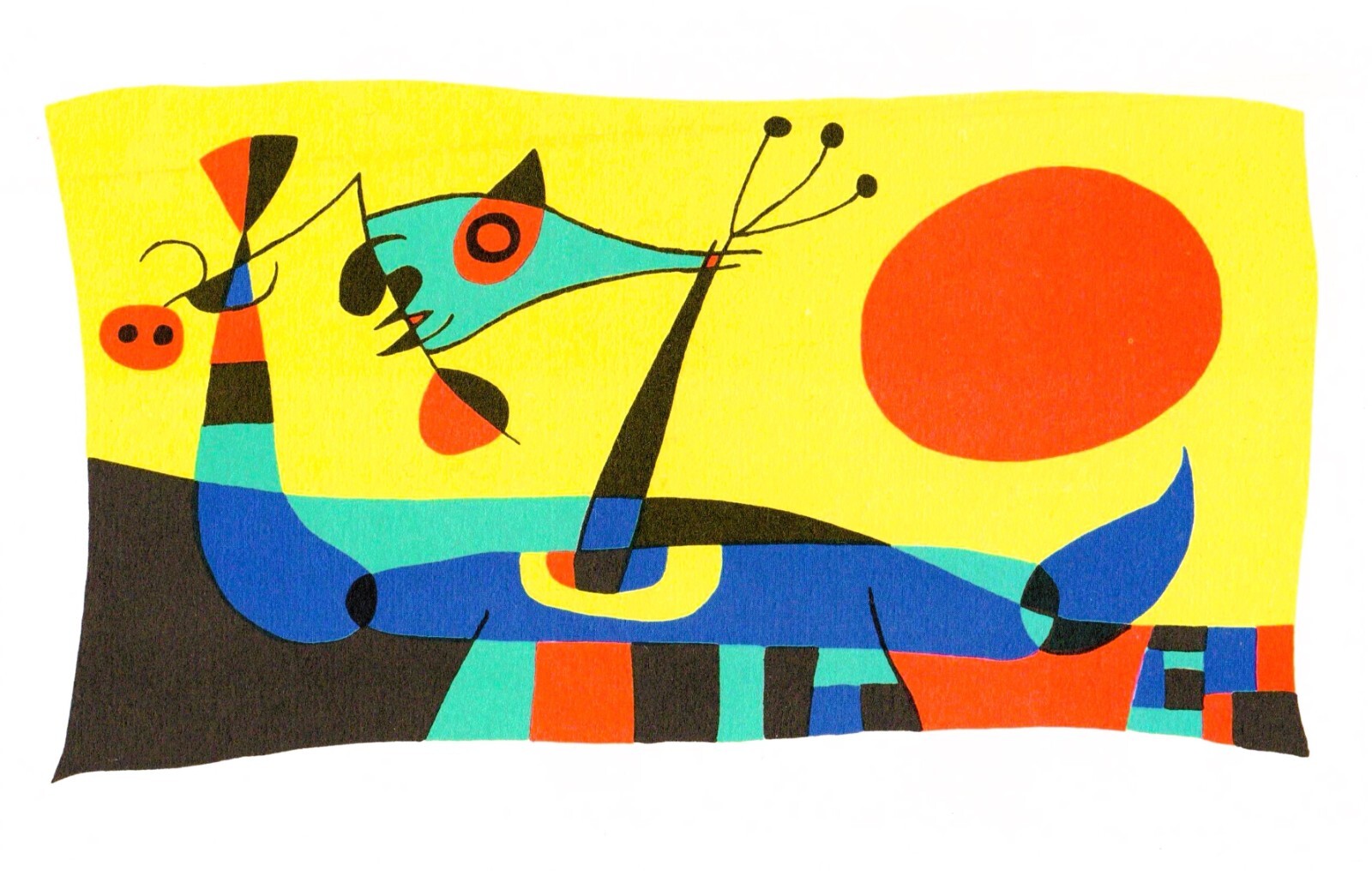 JOAN MIRÓ 1975 Limited Edition Lithograph, #UniqueGift of Joan Miró VINTAGE ART