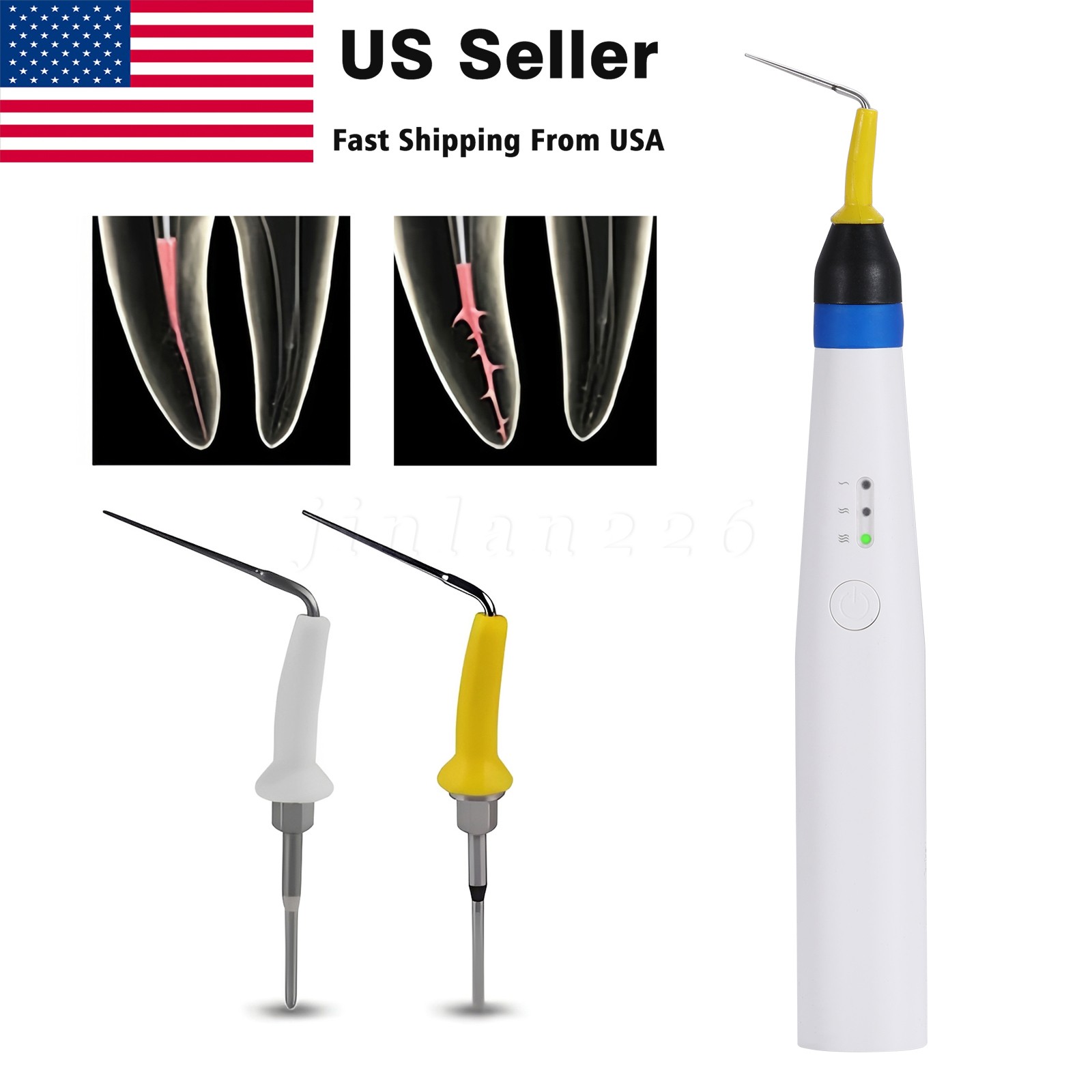 1-10pack Dental Cordless Gutta Percha Obturation Endo Heated Pen Heating +2 Tips