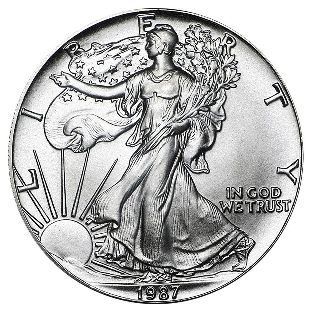 1987 $1 American Silver Eagle 1 oz Brilliant Uncirculated 1987 $1 American Silver Eagle 1 oz Brilliant Uncirculated