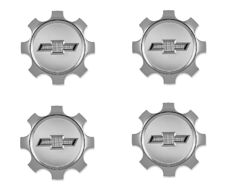20-25 Chevrolet Silverado 2500 3500 4 Center Caps Chrome Bowtie Logo 84465269 OE