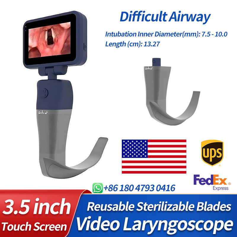 3.5″ Touch screen Video Laryngoscope with Difficult Airway Blade US warehouse