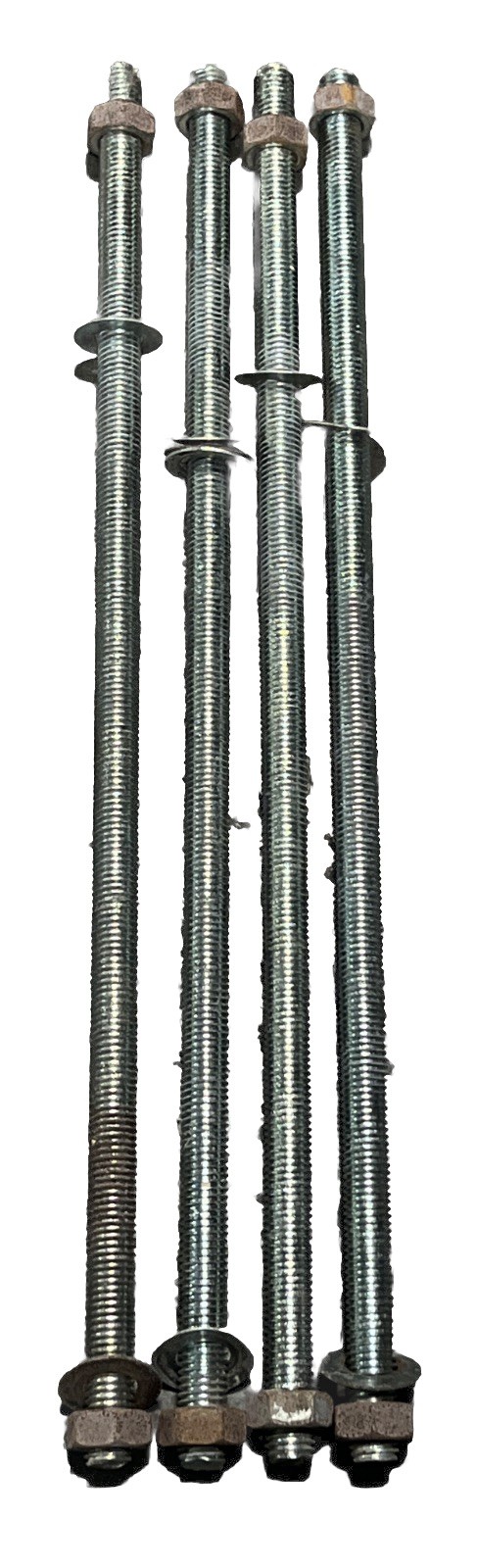 4 X Fully Threaded All-Thread Rod With Washers And Nuts 🔩 1/4” X 17-1/2”