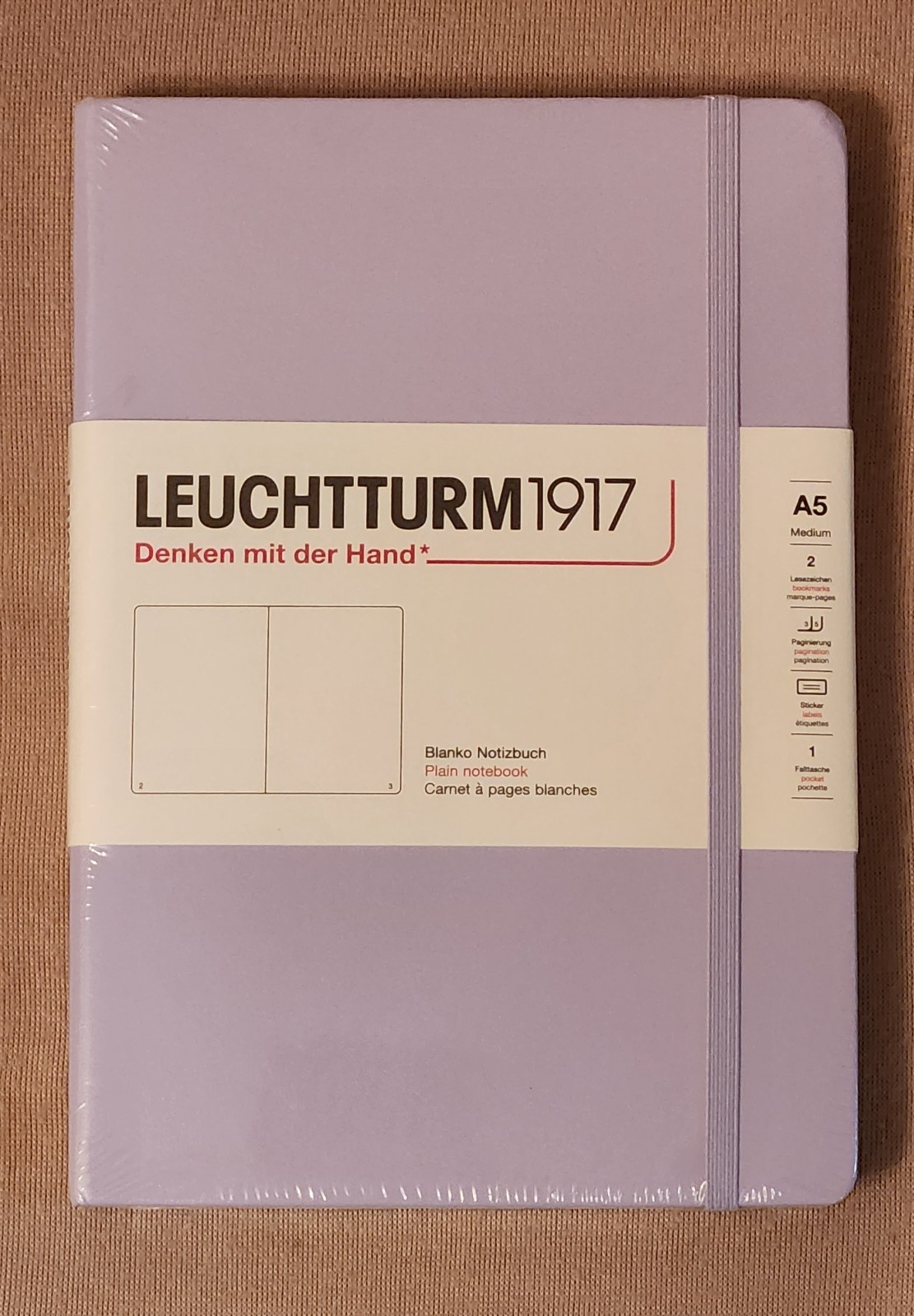 Leuchtturm 1917 Hardcover Plain (Blank) Notebook in Lilac - A5 - NEW SEALED Leuchtturm 1917 Hardcover Plain (Blank) Notebook in Lilac - A5 - NEW SEALED