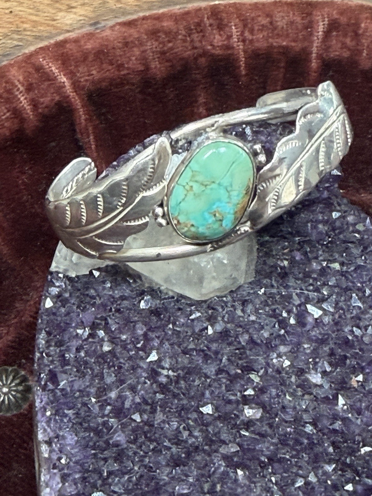 Vintage Old Pawn Native American Navajo Turquoise Bracelet Size 6 NEEDS REPAIR