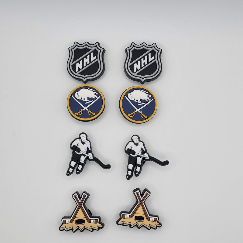 NHL Buffalo Sabres Hockey Team For Crocs Shoe Charms - 8 Pieces NHL Buffalo Sabres Hockey Team For Crocs Shoe Charms - 8 Pieces
