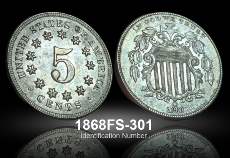 1868 FS-301 002.1 RPM Rare Scarce Variety Error AU++ Unc from Collection 1868 FS-301 002.1 RPM Rare Scarce Variety Error AU++ Unc from Collection