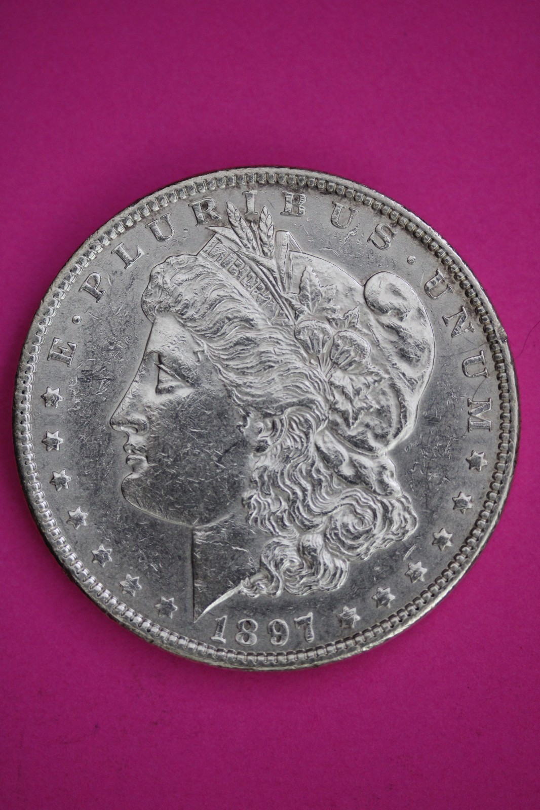 Pitted REV 1897-P Morgan Silver Dollar Coin Genuine Authentic U.S.A Seller 3231