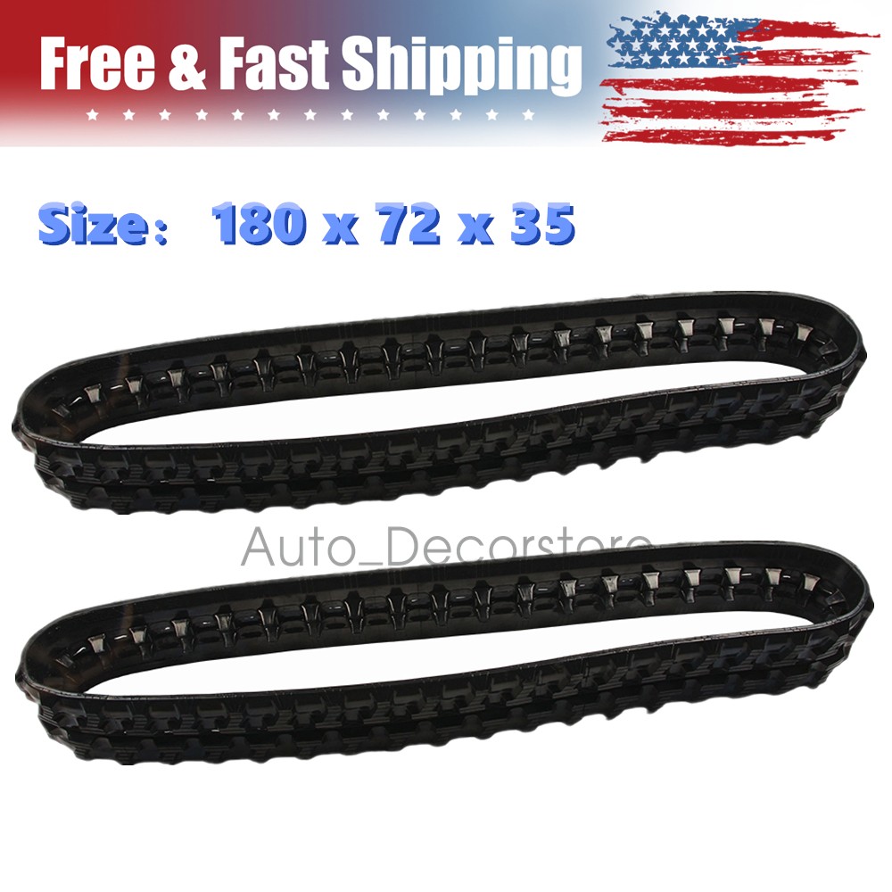 2 Sets For JCB 8008CTS Rubber Track - 180x72x35 - Cross Application Tread
