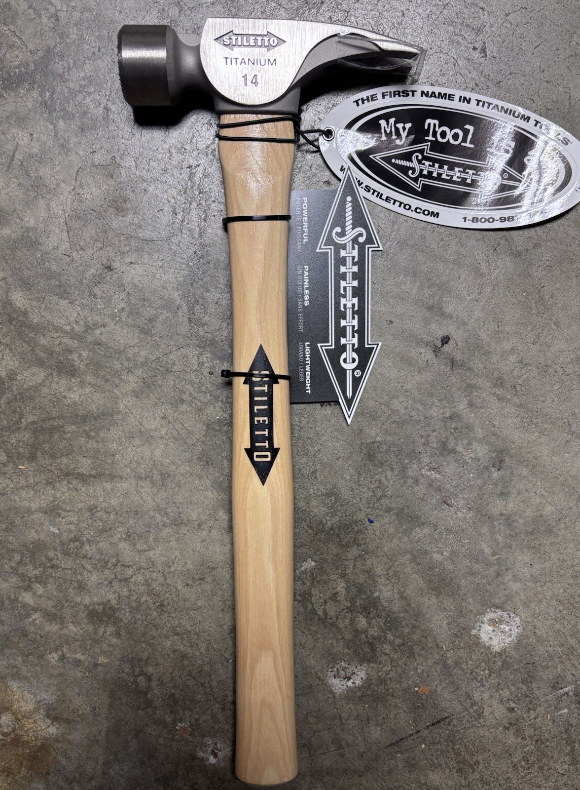 Stiletto TI14MS 14 Oz Titanium Milled face/ Straight 18