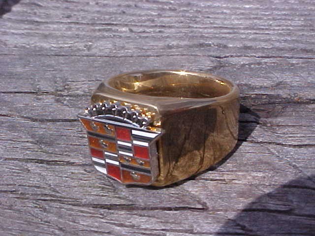 1950s CADILLAC CREST GOLD CHROME RING #8 NOS HI- QUALITY CLASS UNIQUE 1950s CADILLAC CREST GOLD CHROME RING #8 NOS HI- QUALITY CLASS UNIQUE