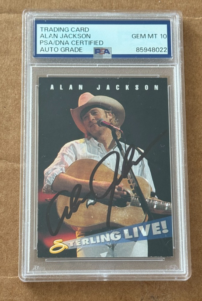 ALAN JACKSON SIGNED 1993 STERLING LIVE GEM MINT 10 AUTOGRAPH PSA/DNA ALAN JACKSON SIGNED 1993 STERLING LIVE GEM MINT 10 AUTOGRAPH PSA/DNA