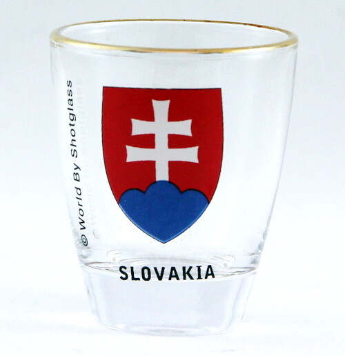 SLOVAKIA COAT OF ARMS SHOT GLASS SHOTGLASS