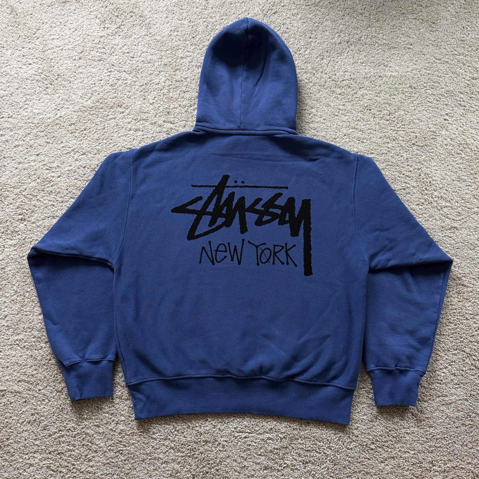 Stussy New York Chapter Indigo Pullover Hoodie Size Medium New With Tag NWT Stussy New York Chapter Indigo Pullover Hoodie Size Medium New With Tag NWT