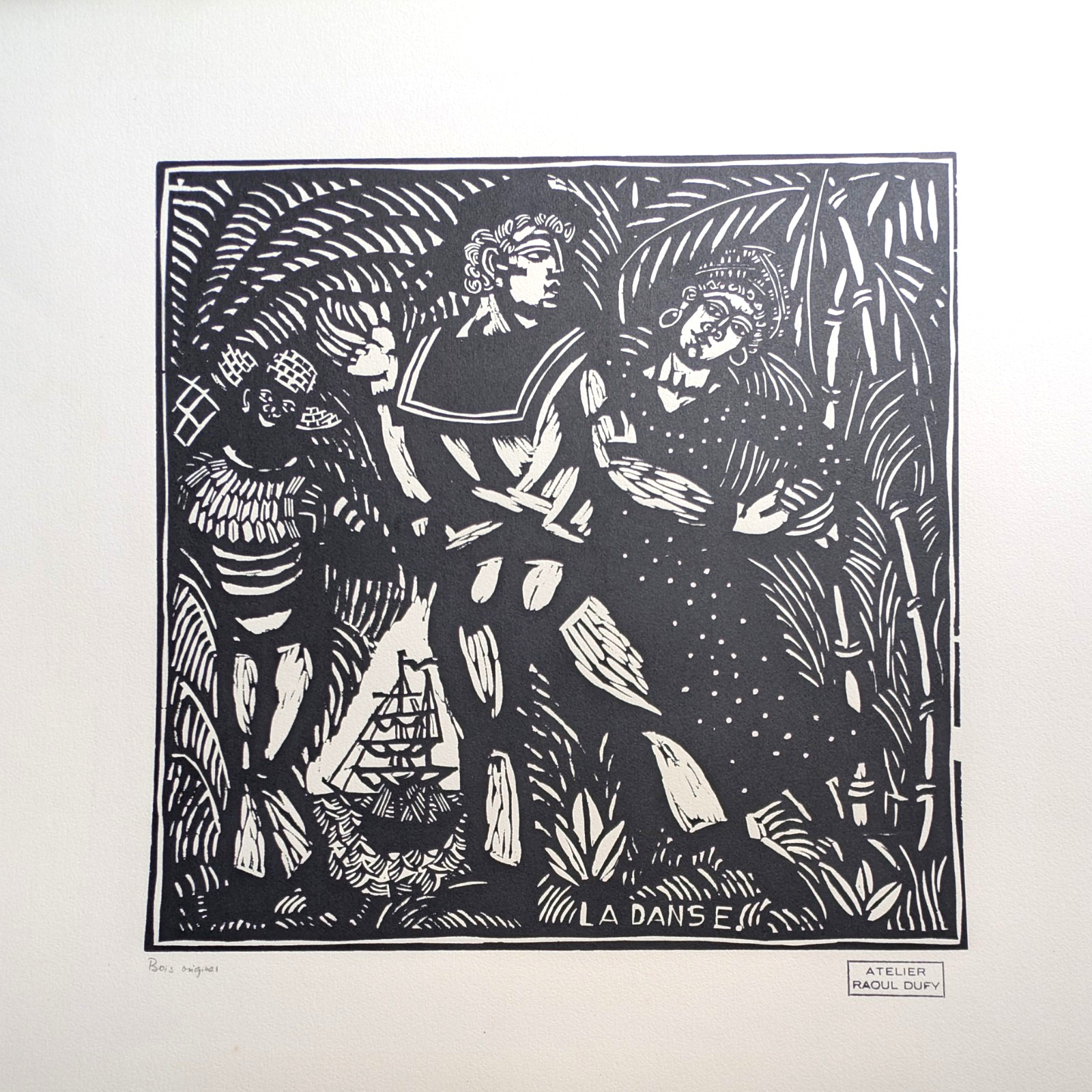Raoul Dufy La Danse 1953 Original Woodcut Atelier Dufy Bois Original France RARE