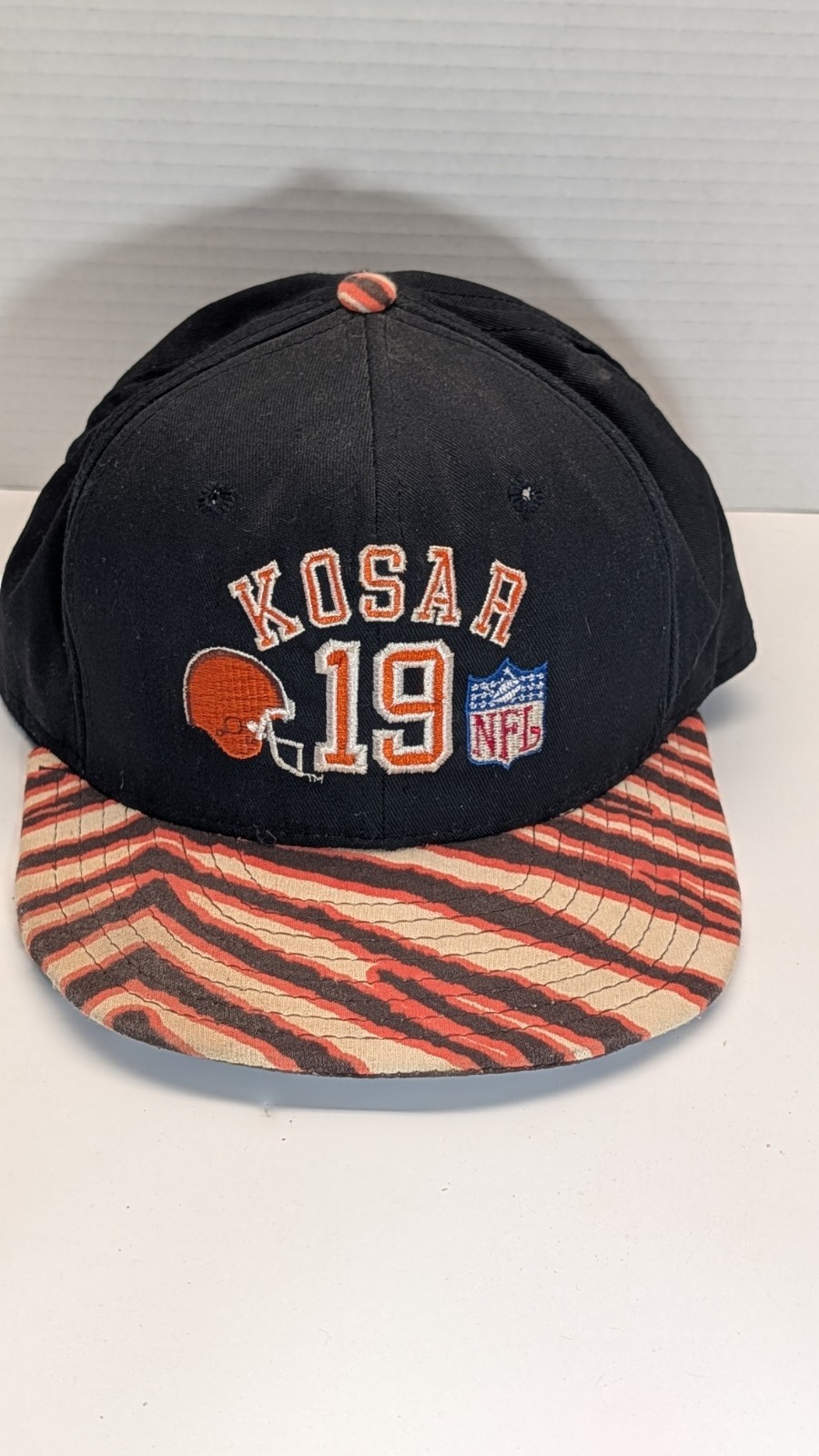 Vintage Zubaz Bernie Kosar Cleveland Browns Snapback Hat Cap NFL QB