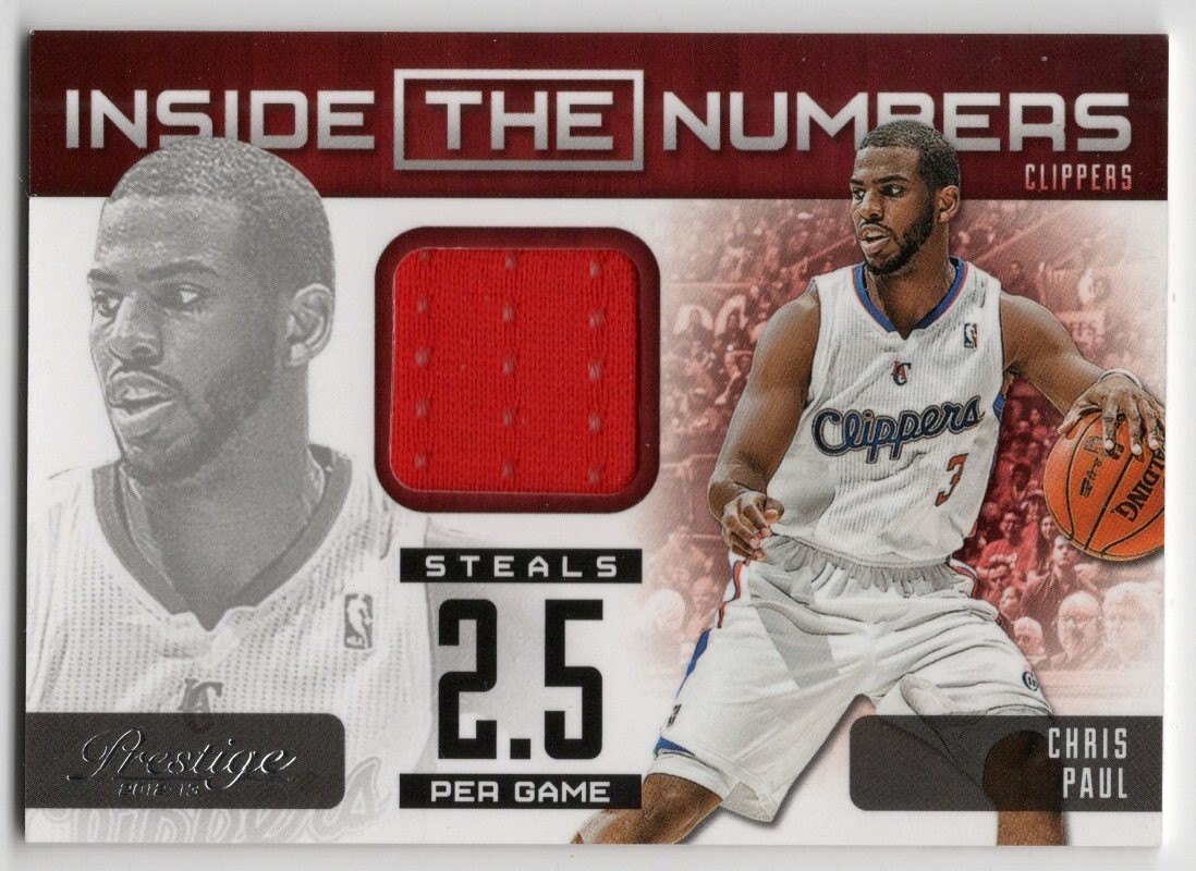 Chris Paul #7 - 2012-13 Panini Prestige Inside the Numbers Materials Chris Paul #7 - 2012-13 Panini Prestige Inside the Numbers Materials