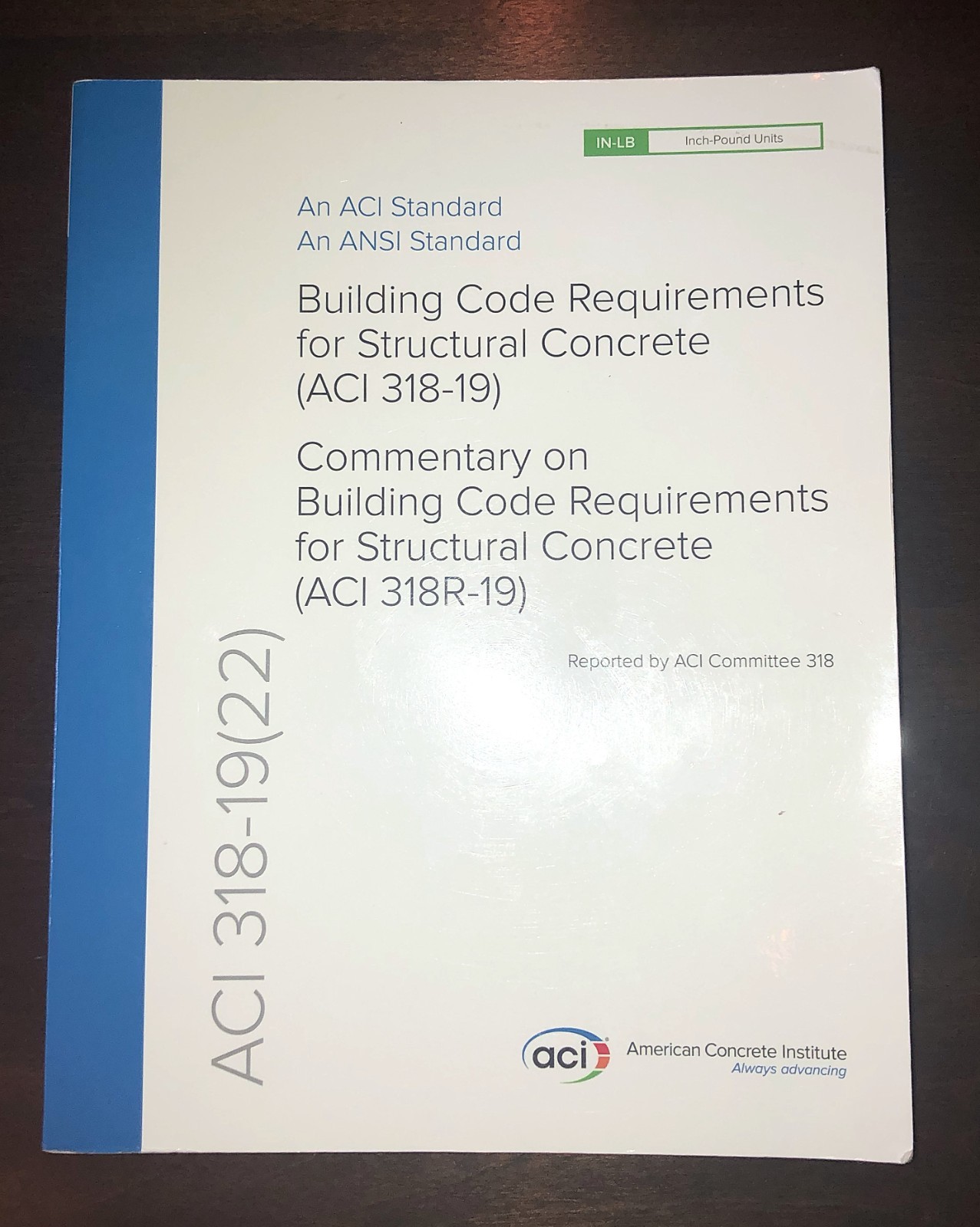ACI CODE 318-19(22) Structural Concrete Manual Like New ISBN 9781641950565
