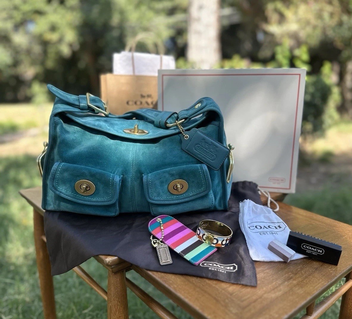 Coach Legacy Bleeker Haversack 12797 Blue 2008 Vintage Limited Edition Archive