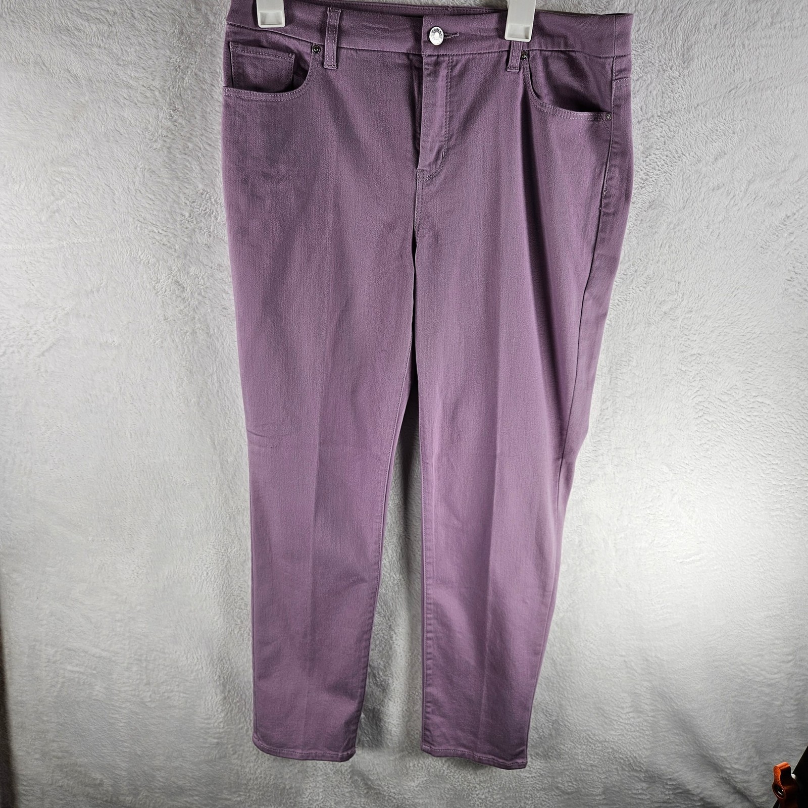 Chico\'s So Slimming Girlfriend Ankle Jean Lilac Purple Women\'s Size 10