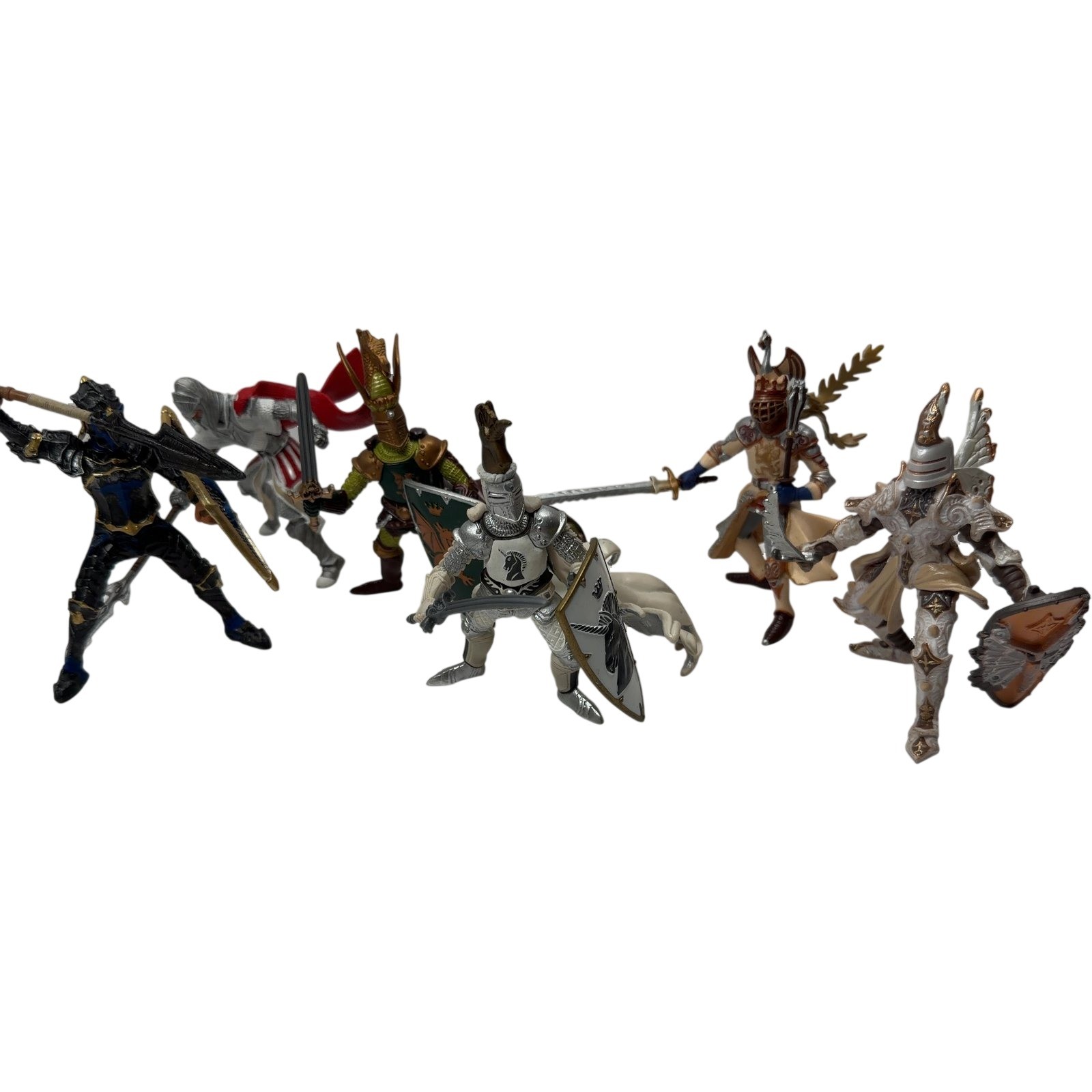 Papo and Schleich Fantasy Knight Figures Set of 6 Collectible Action Toys 2011