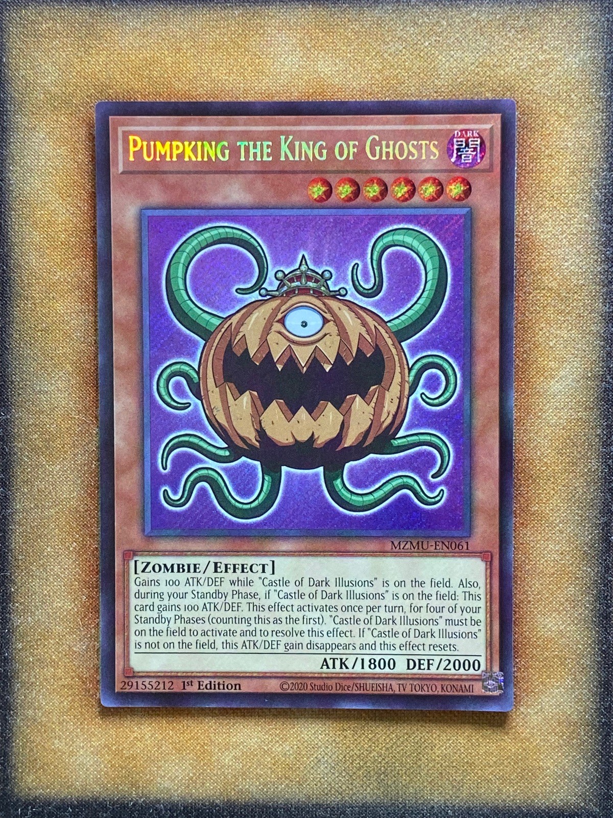 Yugioh Pumpking the King of Ghosts MZMU-EN061 Secret Rare Chibi Art 1st Ed NM