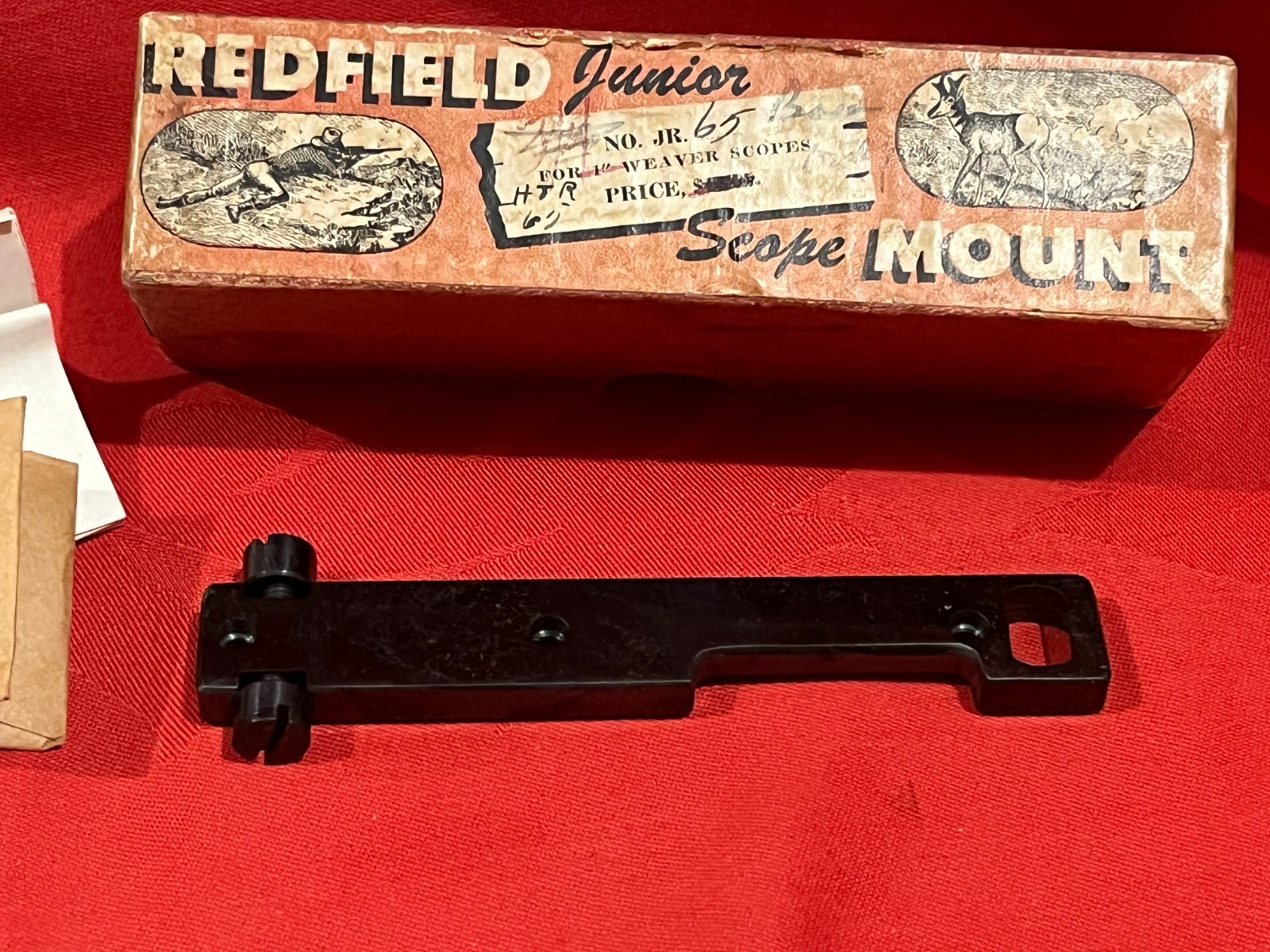 Patent No. REDFIELD JR-65 Scope Base for H&R REISING model 58C Garand Trainer Patent No. REDFIELD JR-65 Scope Base for H&R REISING model 58C Garand Trainer