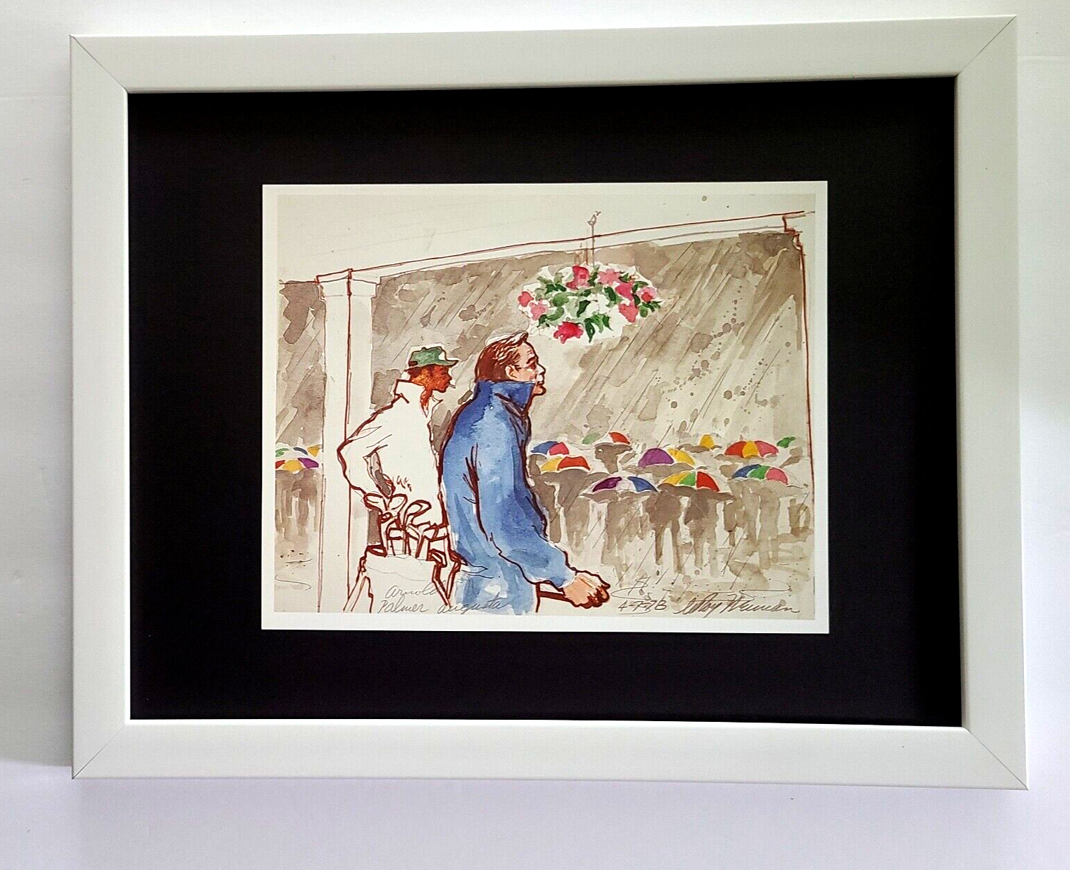 🔥 LEROY NEIMAN + ARNOLD PALMER + CIRCA 1990\'S + SIGNED GOLF PRINT+ FRAMED 🔥 LEROY NEIMAN + ARNOLD PALMER + CIRCA 1990\'S + SIGNED GOLF PRINT+ FRAMED
