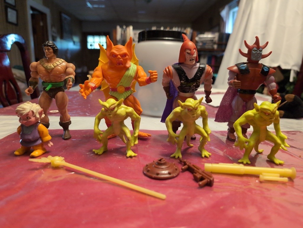 Vintage 1983 Galoob Blackstar Lot- John Blackstar Overlord Vizier Gargo Trobbit