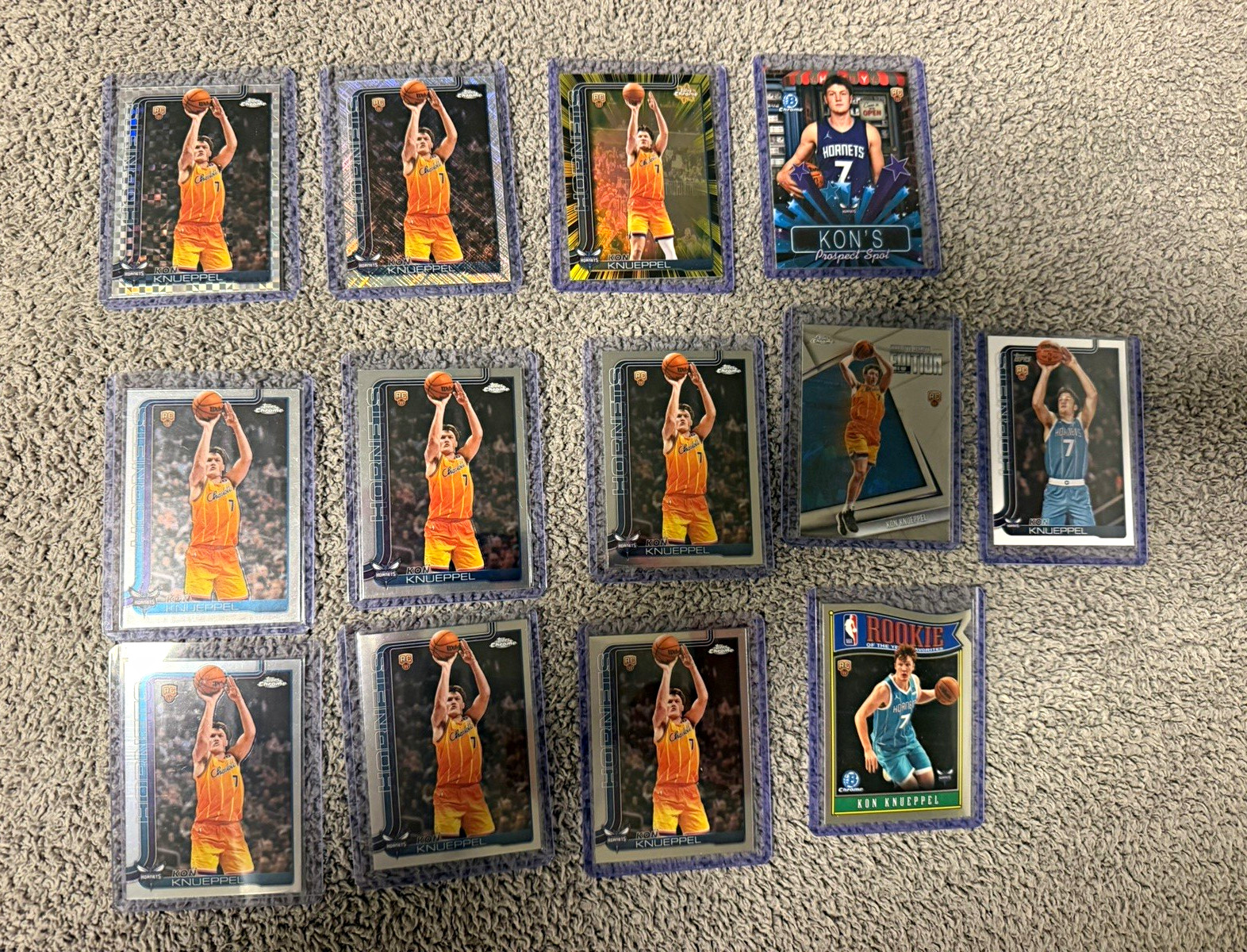Topps 2024-25 NBA Kon Knueppel Charlotte Hornets Rookie 11-Card Lot