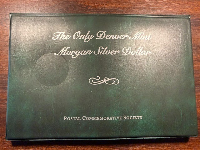 1921-D Morgan W/Stamps Brilliant Uncirculated ONLY Denver Mint Silver Dollar