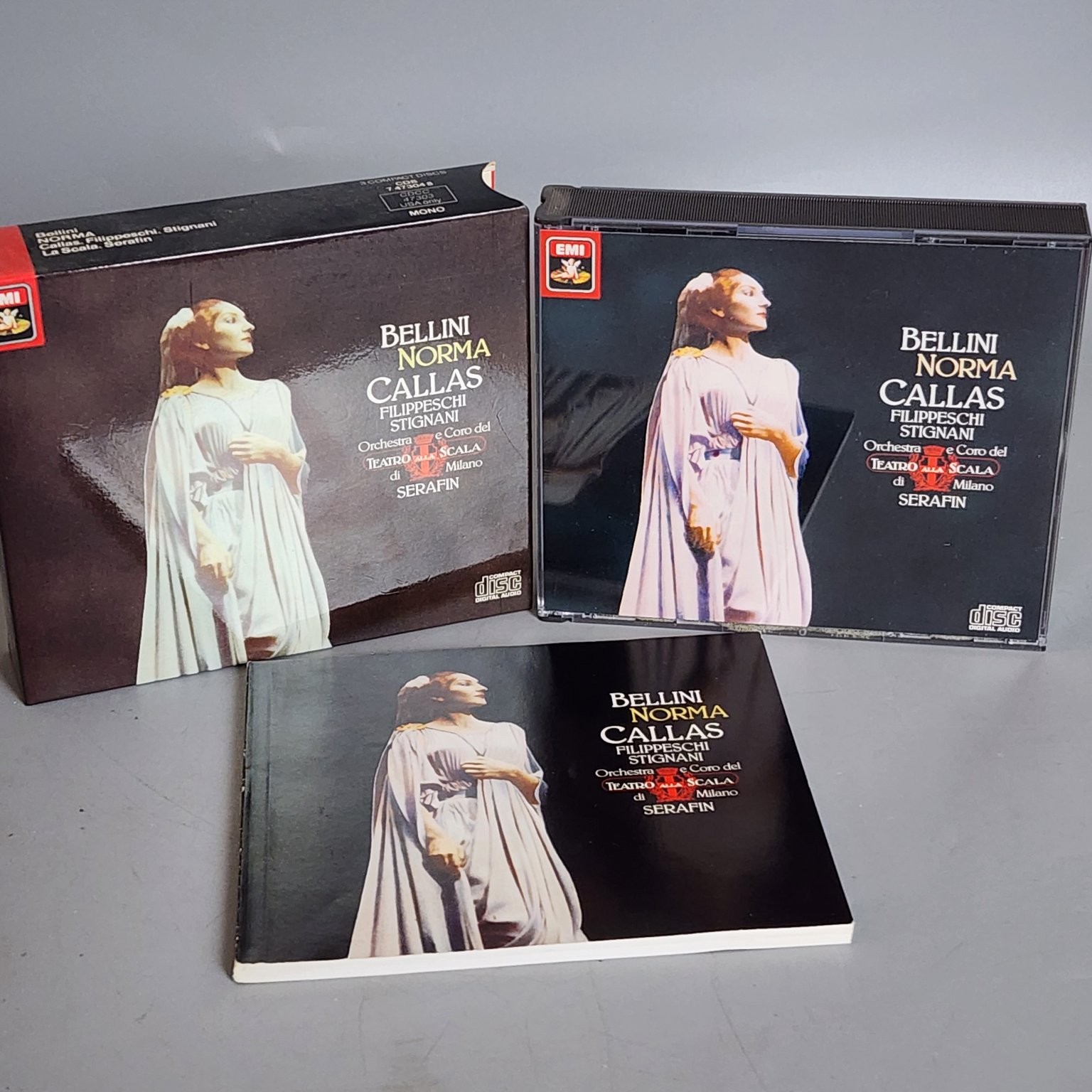 Bellini Norma Maria Callas Tullio Serafin EMI CD Box Set 3xCD Remastered 1985